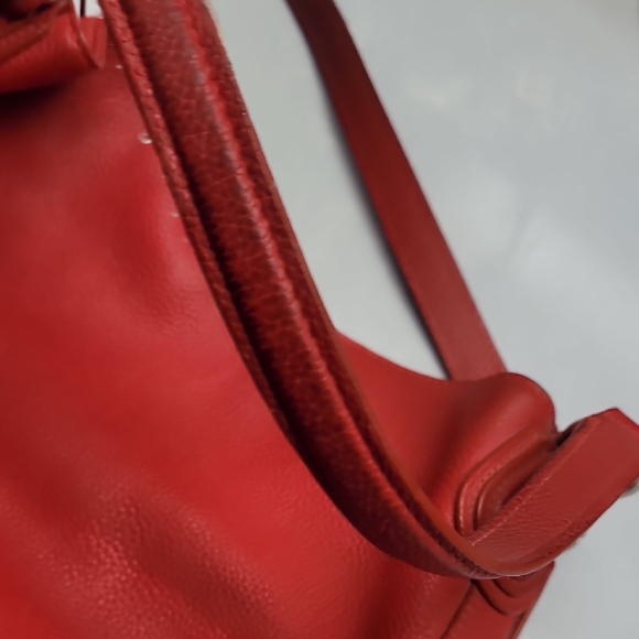 Coach Vibrant Red Leather Shoulder Bag - Picture 7 of 15